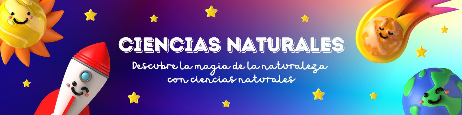 Representación colorida sobre las ciencias naturales
